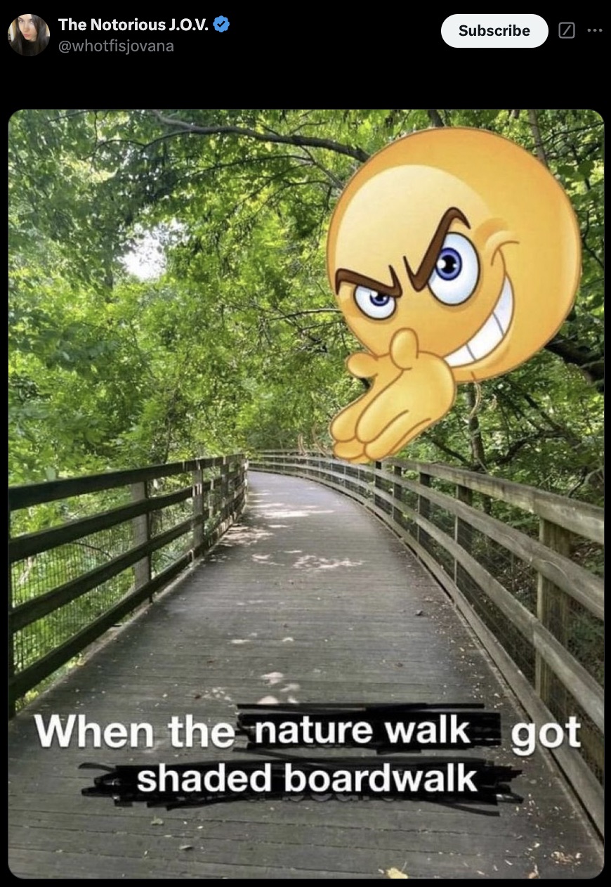 nature walk got shaded boardwalk - The Notorious J.O.V. Subscribe When the nature walk got shaded boardwalk